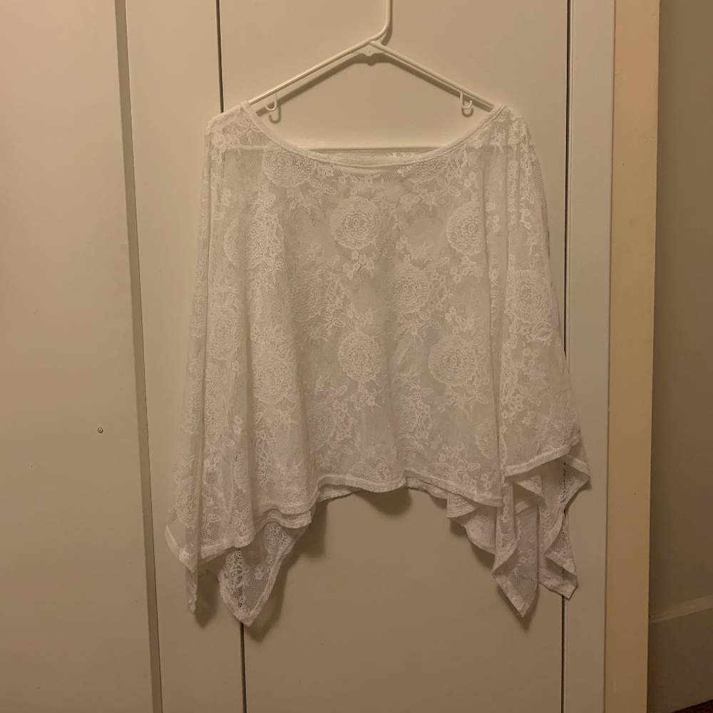 White Lace Swimwear Coverup Size XS/S
